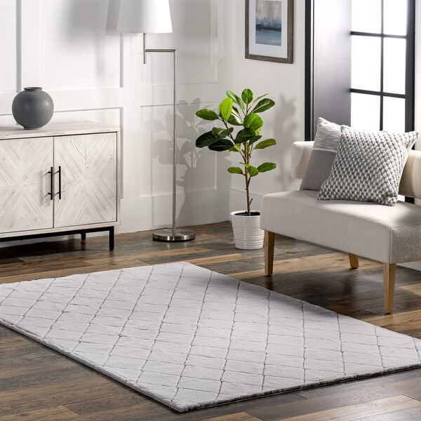 Nuloom Amy Casual Faux Rabbit Machine Washable Area Rug 3ft 9in x 6ft HJWR01D-3906 - main
